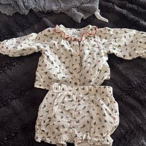 Cloud Island Cream and Red Kids Matching Set